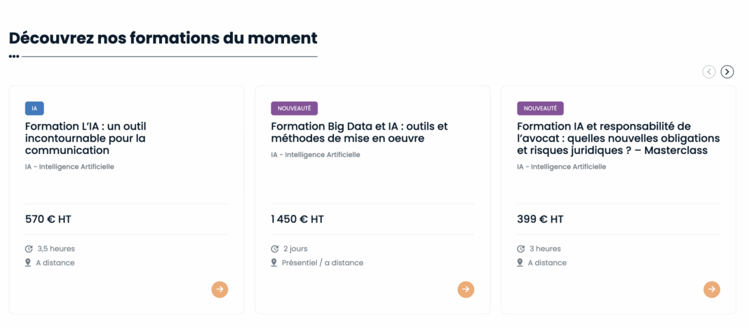 offres formation IA